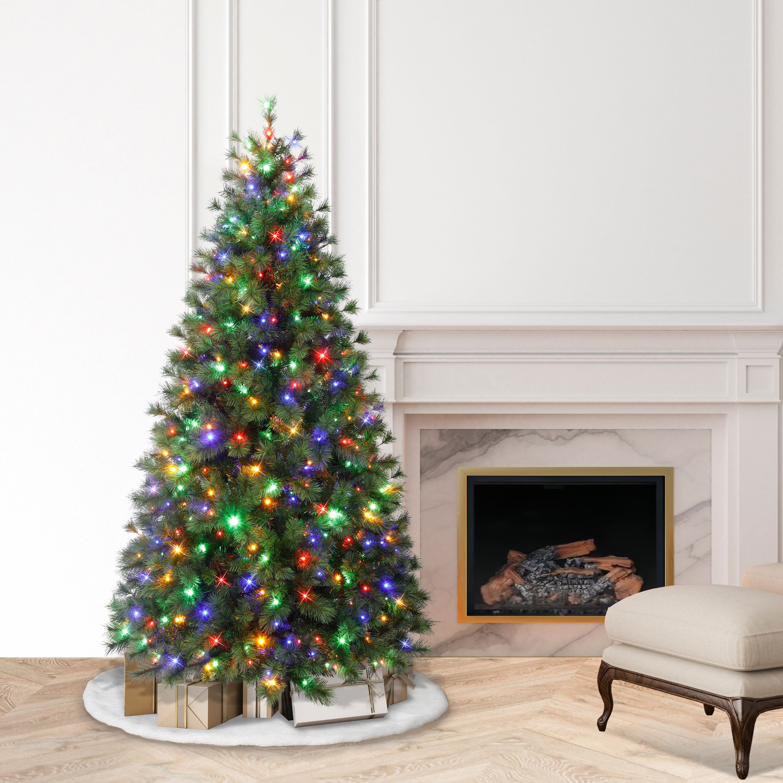6.5' Pre-Lit Colorado Pine Christmas Tree